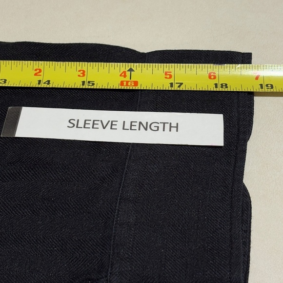 Lauren Ralph Lauren Women's ¾ Sleeve 100% Linen Button Shirt 1X Black Breathable - Picture 9 of 11